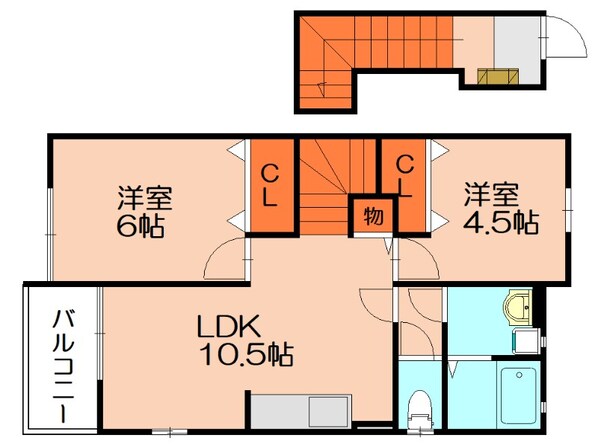 長者原駅 徒歩9分 2階の物件間取画像